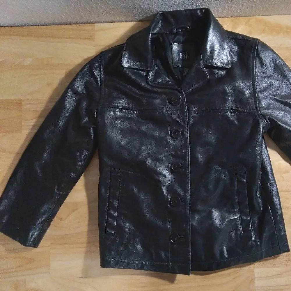 Gap Leather Jacket Youth